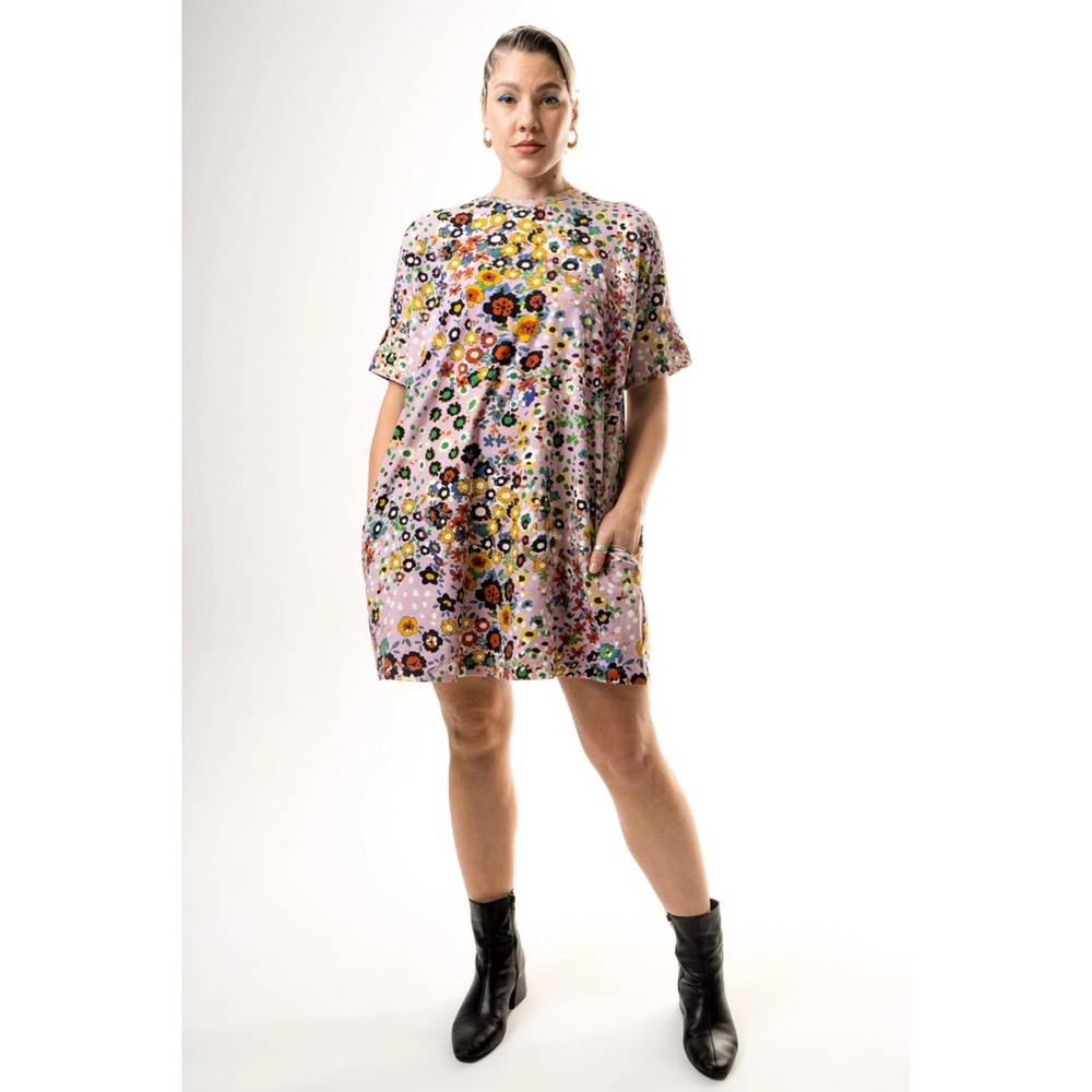 Tamara Malas Tess Dress with Pockets in Lavender Galaxy Luxe Cotton Jersey 10/12